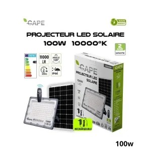 GAPE Projecteur led solaire 100w rechargeable ART100W