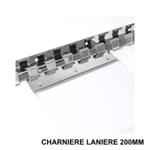 Charnière inox rideaux lanière 200mm CH200I