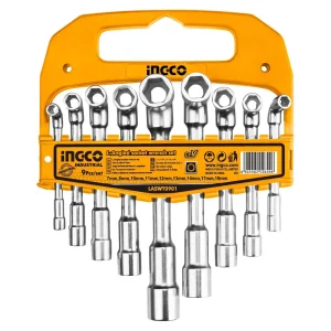 Cles tube 9pcs 7-19mm ingco