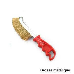 Brosse metallique rouge ART01837